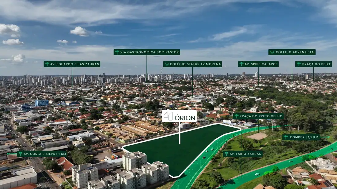 Perspectiva ilustrativa de Órion em Campo Grande