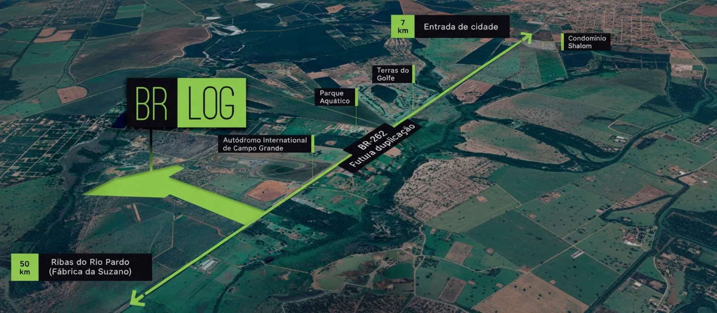 Mapa esquemático de localização do empreendimento.